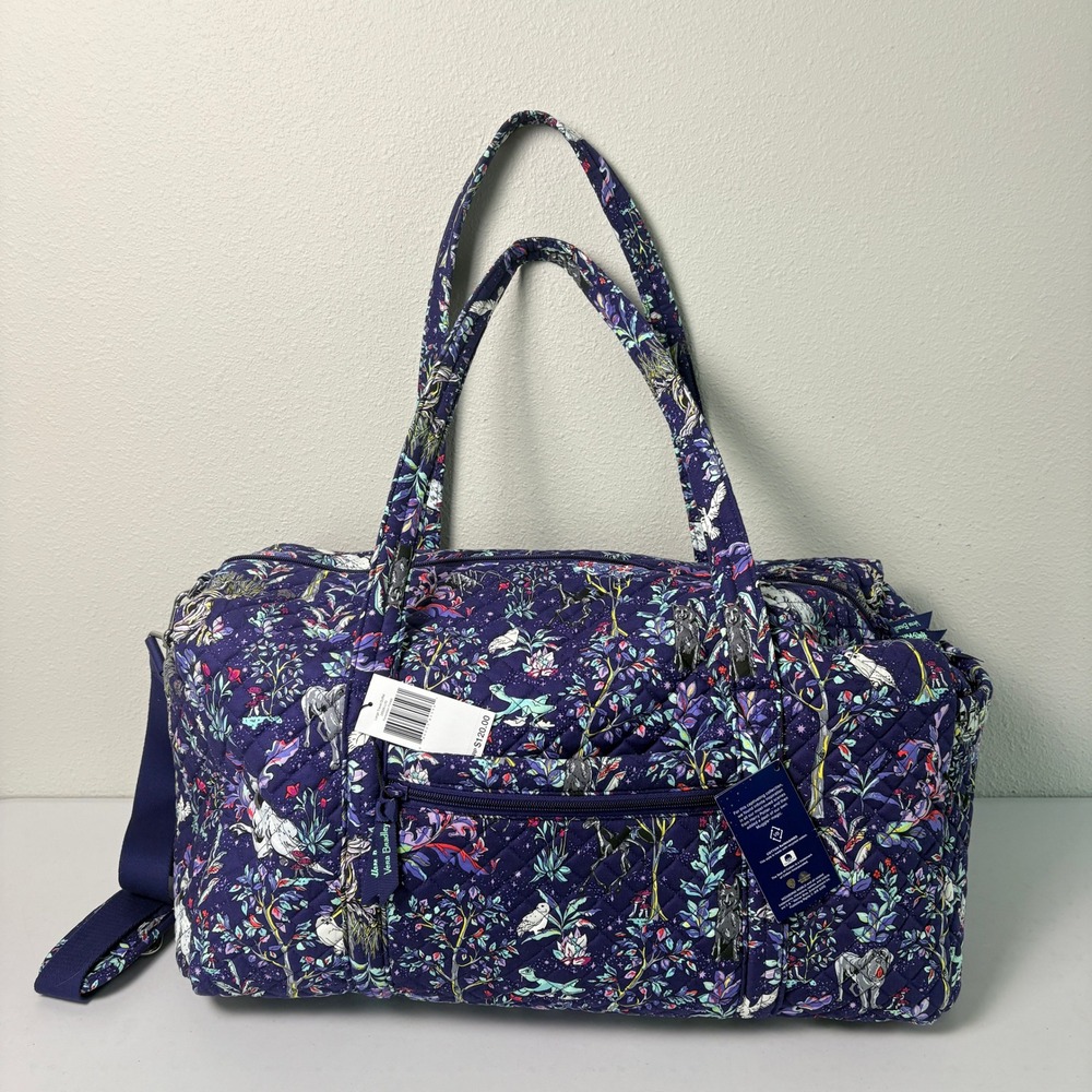 Vera Bradley Harry Potter Forbidden Forest Large Travel Duffel Purple Bag NWT